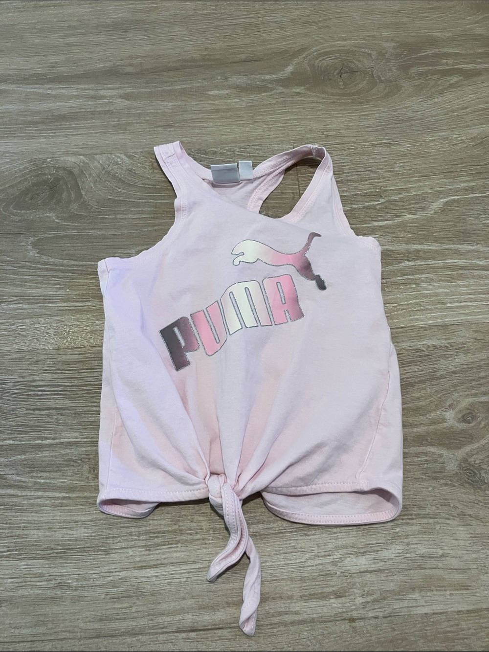 Puma Light Pink Girls' Tie-Front Tank Top